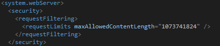 maxAllowedContentLength